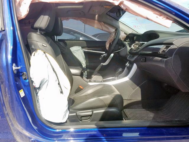 1HGCT2B82FA009614 - 2015 HONDA ACCORD EXL BLUE photo 5