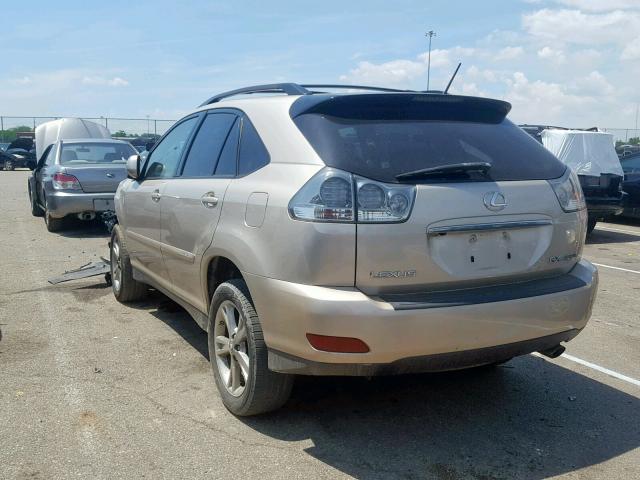 JTJHW31U472026875 - 2007 LEXUS RX 400H TAN photo 3