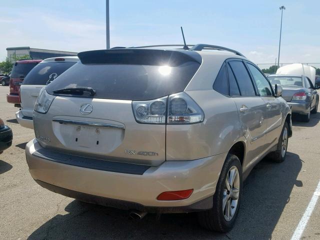 JTJHW31U472026875 - 2007 LEXUS RX 400H TAN photo 4