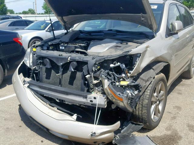 JTJHW31U472026875 - 2007 LEXUS RX 400H TAN photo 9