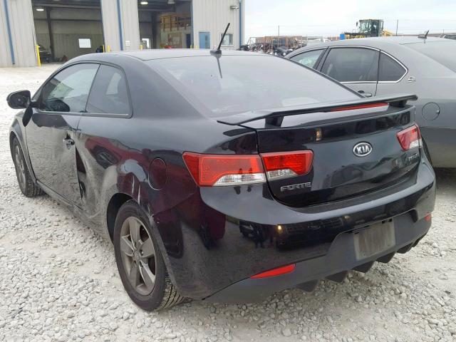 KNAFU6A27C5571801 - 2012 KIA FORTE EX BLACK photo 3