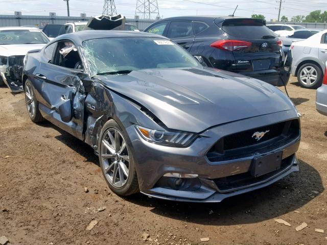 1FA6P8CF8F5380808 - 2015 FORD MUSTANG GT GRAY photo 1