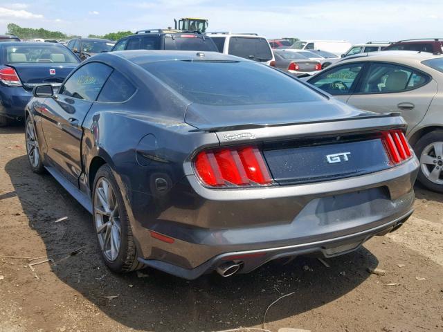 1FA6P8CF8F5380808 - 2015 FORD MUSTANG GT GRAY photo 3