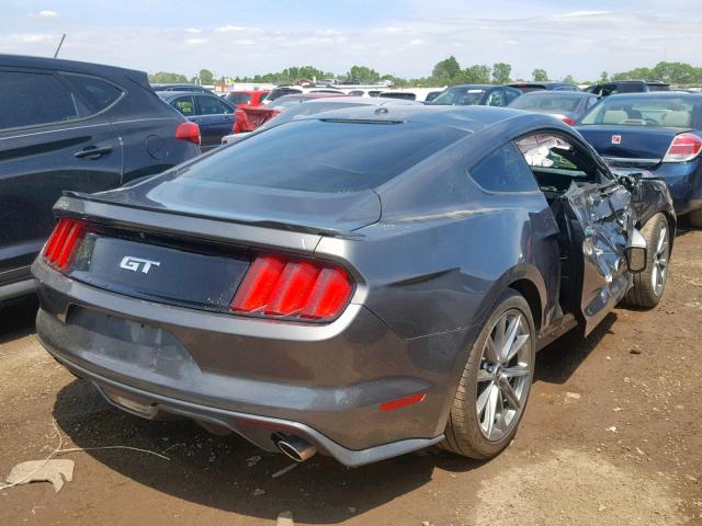 1FA6P8CF8F5380808 - 2015 FORD MUSTANG GT GRAY photo 4