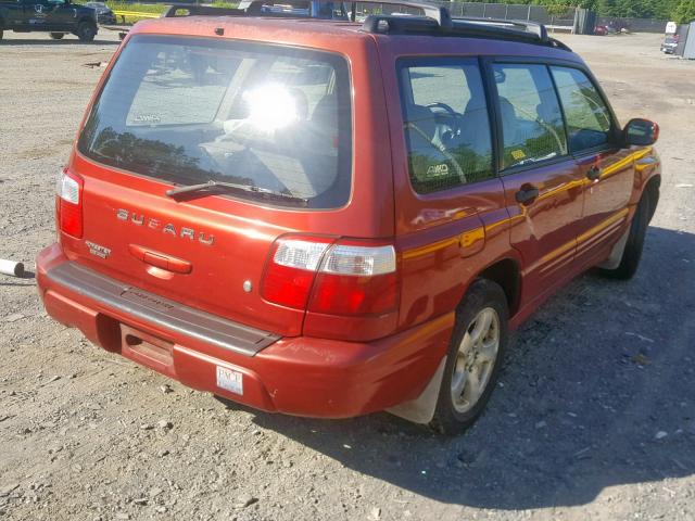 JF1SF65672H703242 - 2002 SUBARU FORESTER S BURGUNDY photo 4