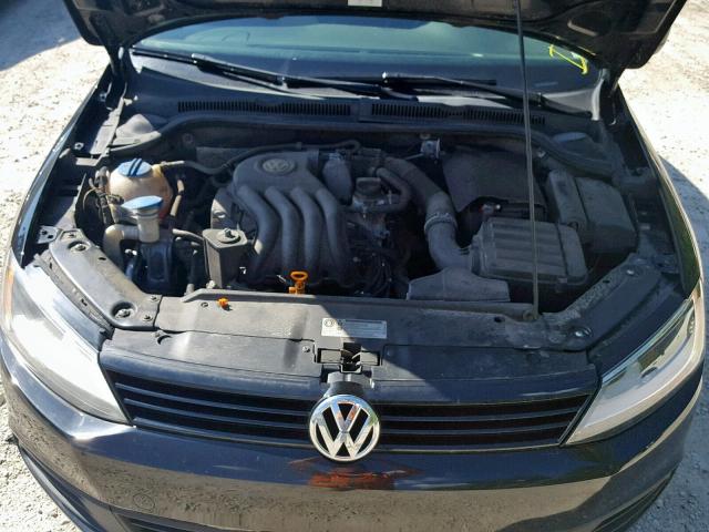 3VW1K7AJ1BM306412 - 2011 VOLKSWAGEN JETTA BASE BLACK photo 7