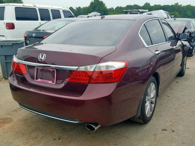 1HGCR2F82EA068766 - 2014 HONDA ACCORD EXL MAROON photo 4