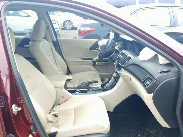 1HGCR2F82EA068766 - 2014 HONDA ACCORD EXL MAROON photo 5