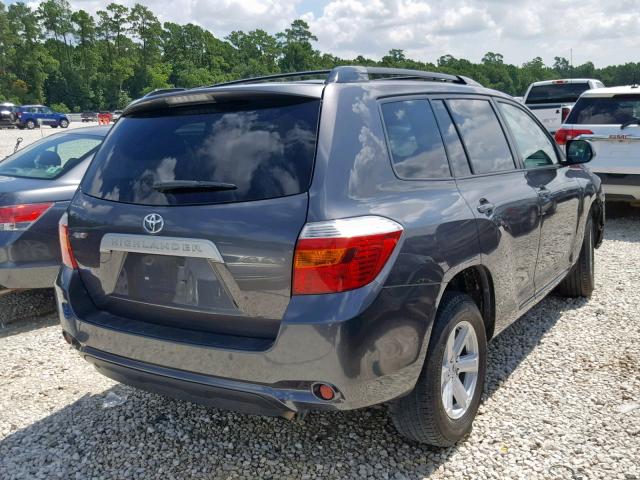 5TDZK3EH0AS004615 - 2010 TOYOTA HIGHLANDER GRAY photo 4