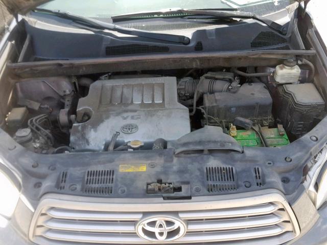 5TDZK3EH0AS004615 - 2010 TOYOTA HIGHLANDER GRAY photo 7