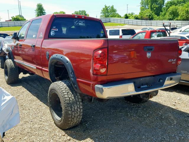 3D7KS29C77G718409 - 2007 DODGE RAM 2500 BURGUNDY photo 3