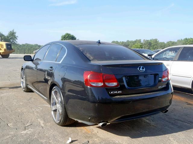 JTHBC96S075010438 - 2007 LEXUS GS 450H BLACK photo 3