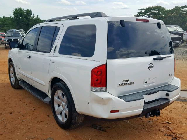 5N1BA08D88N605357 - 2008 NISSAN ARMADA SE WHITE photo 3