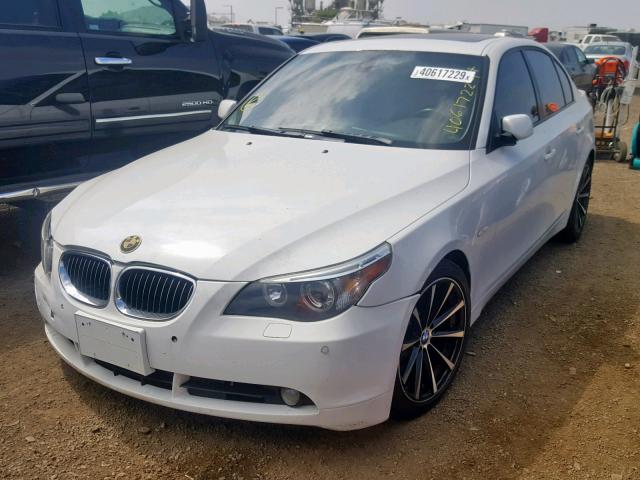 WBANB53596CP00916 - 2006 BMW 550 I WHITE photo 2