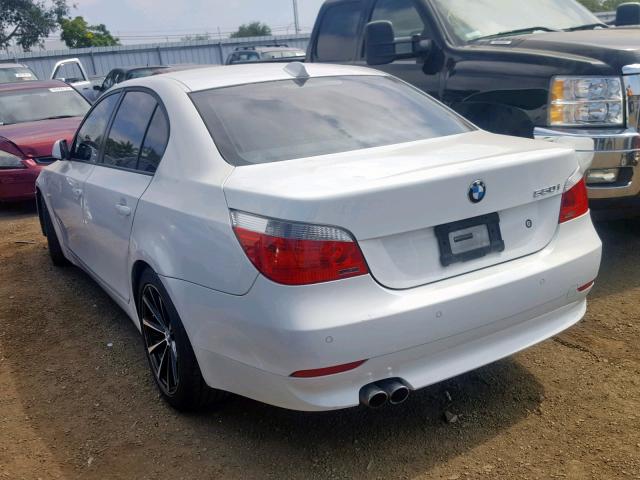 WBANB53596CP00916 - 2006 BMW 550 I WHITE photo 3