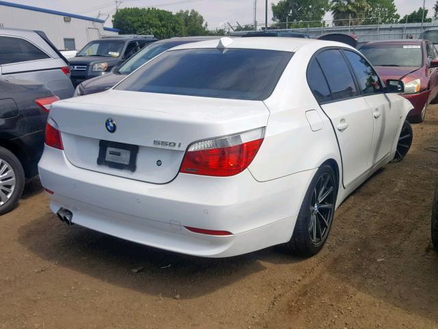 WBANB53596CP00916 - 2006 BMW 550 I WHITE photo 4