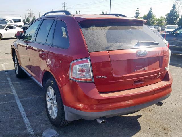 2FMDK48C09BB01435 - 2009 FORD EDGE SEL RED photo 3