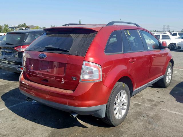 2FMDK48C09BB01435 - 2009 FORD EDGE SEL RED photo 4