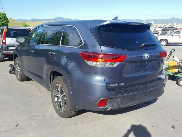 5TDBZRFHXJS832797 - 2018 TOYOTA HIGHLANDER BLUE photo 3