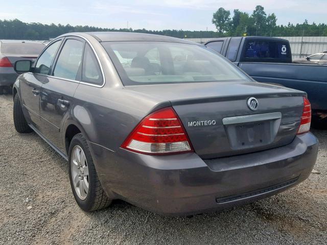 1MEFM40145G626503 - 2005 MERCURY MONTEGO LU GRAY photo 3