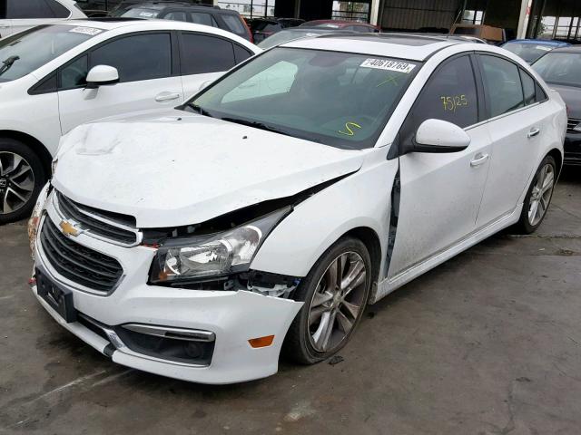 1G1PG5SB3F7119708 - 2015 CHEVROLET CRUZE LTZ WHITE photo 2