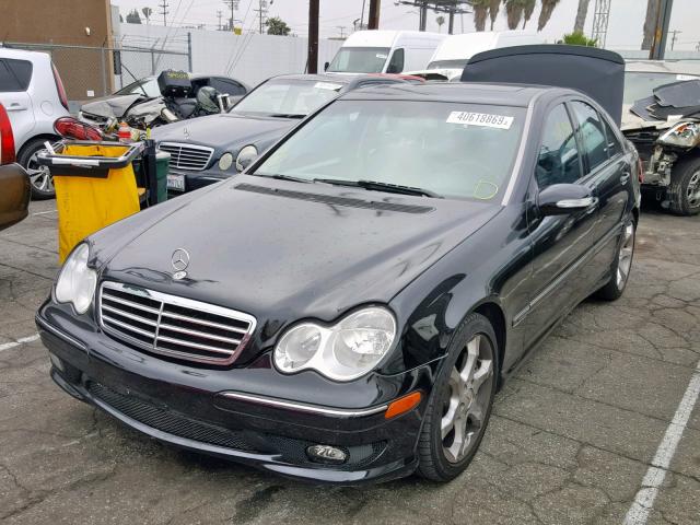 WDBRF52H97F907471 - 2007 MERCEDES-BENZ C 230 BLACK photo 2