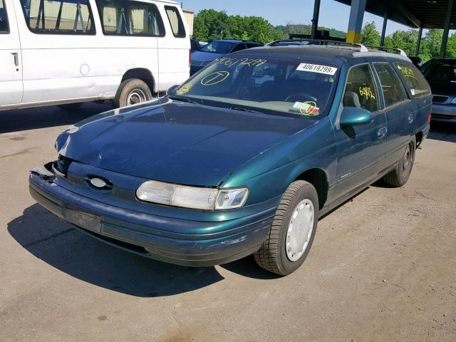 1FALP57U0SA132399 - 1995 FORD TAURUS GL GREEN photo 2