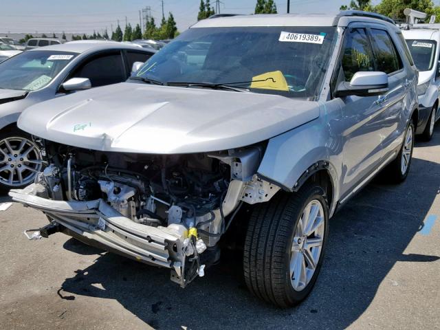 1FM5K7F85GGC14159 - 2016 FORD EXPLORER L SILVER photo 2