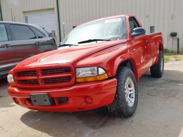 1D7FL16X83S143126 - 2003 DODGE DAKOTA SXT RED photo 2