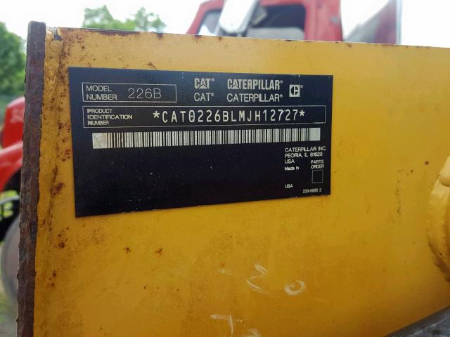 CAT0226BLMJH12727 - 2008 CATERPILLAR 226B YELLOW photo 10