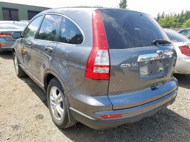 JHLRE4H72BC019073 - 2011 HONDA CR-V EXL SILVER photo 3