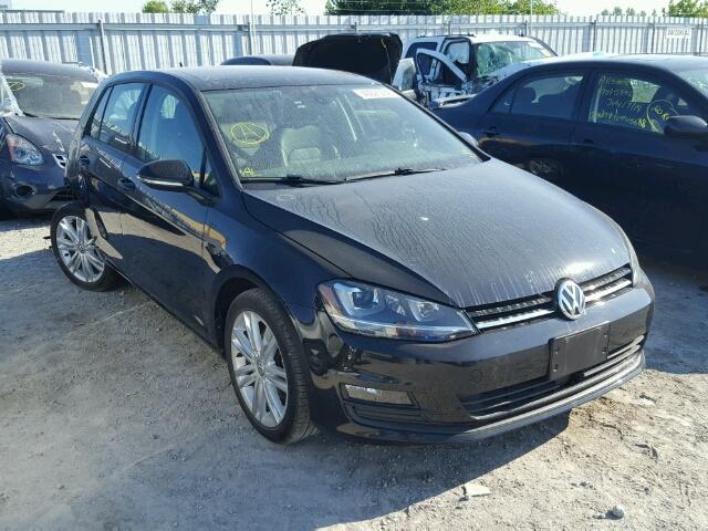 3VW2A7AU6FM092220 - 2015 VOLKSWAGEN GOLF TDI BLACK photo 1