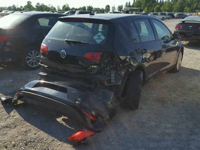 3VW2A7AU6FM092220 - 2015 VOLKSWAGEN GOLF TDI BLACK photo 4