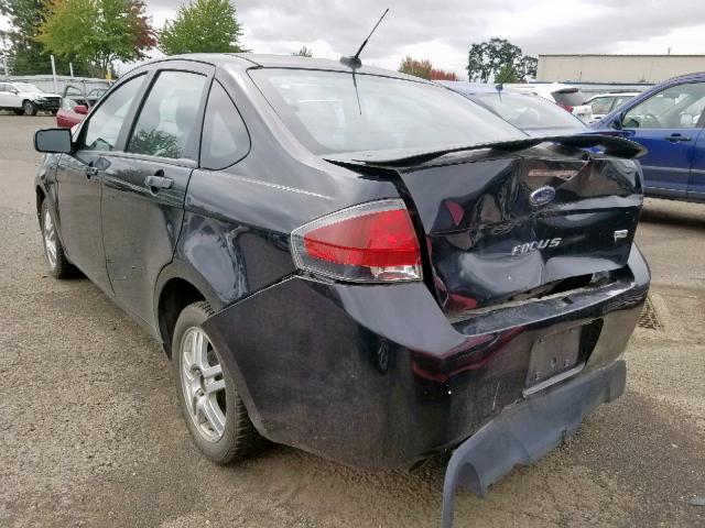 1FAHP3GNXBW113011 - 2011 FORD FOCUS SES BLACK photo 3