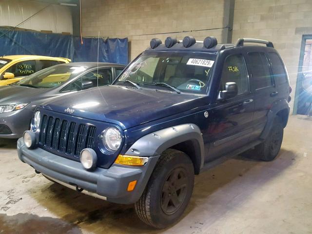 1J4GL38K96W192502 - 2006 JEEP LIBERTY RE BLUE photo 2