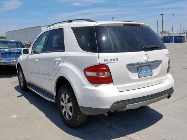 4JGBB86E37A212363 - 2007 MERCEDES-BENZ ML 350 WHITE photo 3