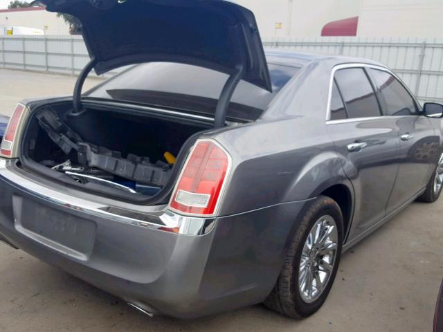 2C3CCACG9CH138255 - 2012 CHRYSLER 300 LIMITE GRAY photo 4