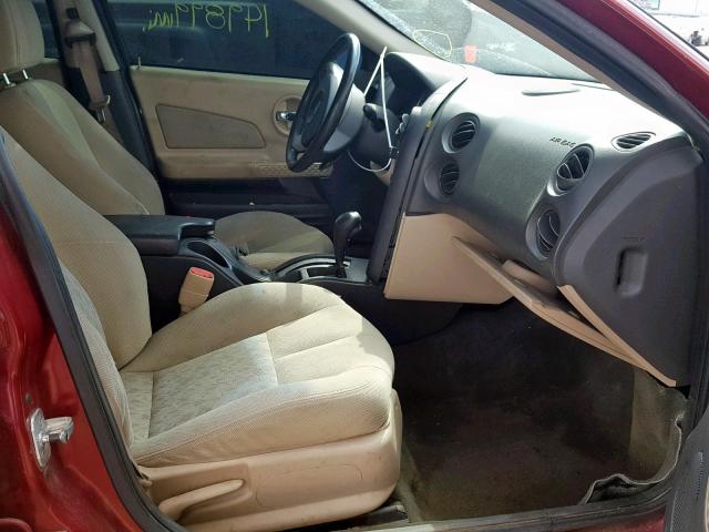 2G2WS522641130993 - 2004 PONTIAC GRAND PRIX BURGUNDY photo 5