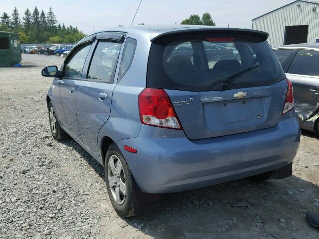 KL1TG65667B766930 - 2007 CHEVROLET AVEO LT BLUE photo 3