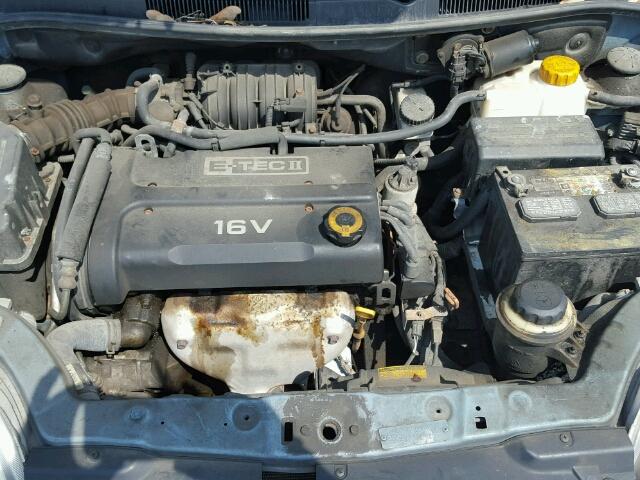 KL1TG65667B766930 - 2007 CHEVROLET AVEO LT BLUE photo 7