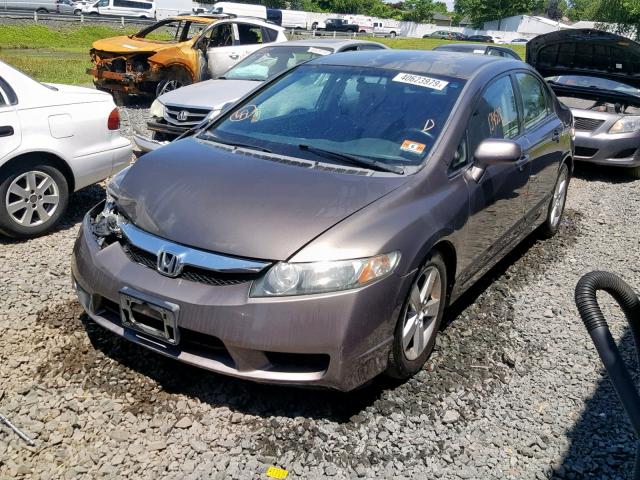 2HGFA16639H511446 - 2009 HONDA CIVIC LX-S رمادي صورة 2
