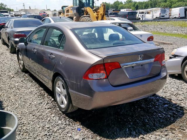 2HGFA16639H511446 - 2009 HONDA CIVIC LX-S رمادي صورة 3