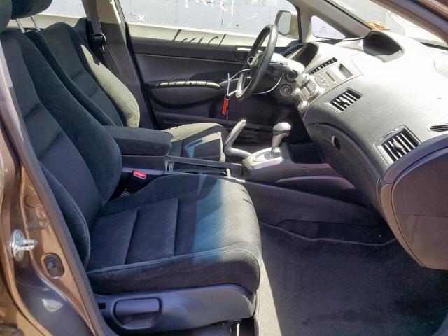 2HGFA16639H511446 - 2009 HONDA CIVIC LX-S رمادي صورة 5