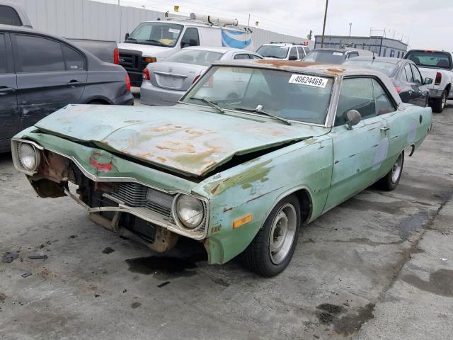 LH23G3R271878 - 1973 DODGE DART GREEN photo 2