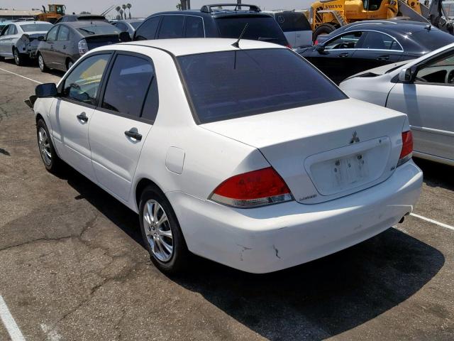 JA3AJ26E46U043983 - 2006 MITSUBISHI LANCER ES WHITE photo 3