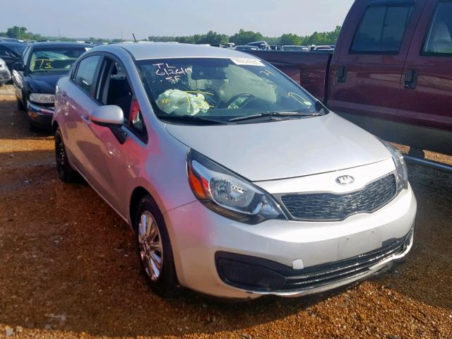 KNADM4A38F6489725 - 2015 KIA RIO LX SILVER photo 1