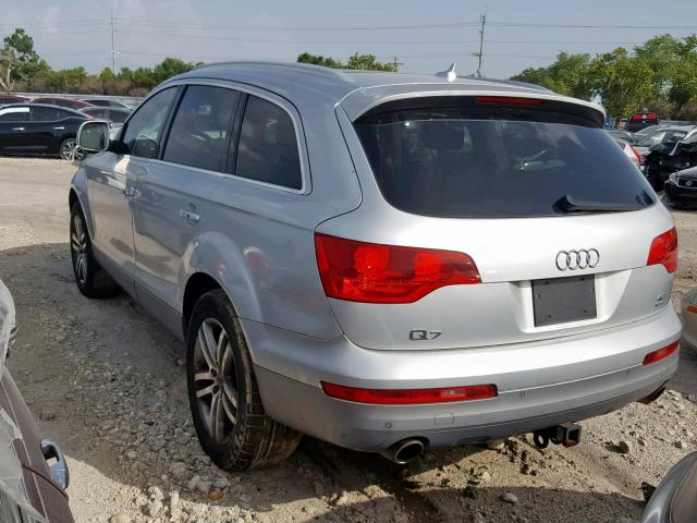 WA1AV74L27D008567 - 2007 AUDI Q7 4.2 QUA SILVER photo 3