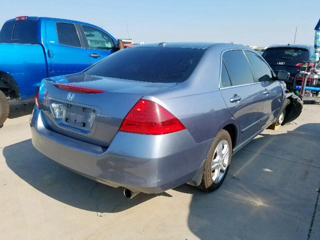 1HGCM56817A126885 - 2007 HONDA ACCORD EX BLUE photo 4