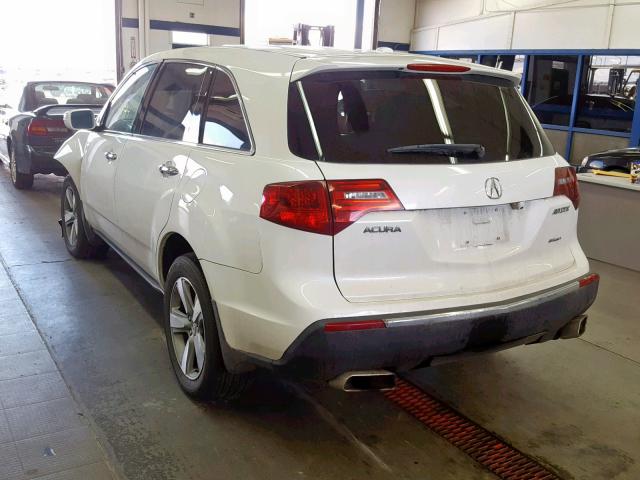 2HNYD2H23BH519920 - 2011 ACURA MDX WHITE photo 3