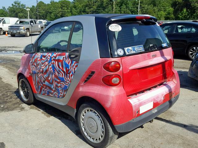 WMEEJ31X49K247072 - 2009 SMART FORTWO PUR RED photo 3